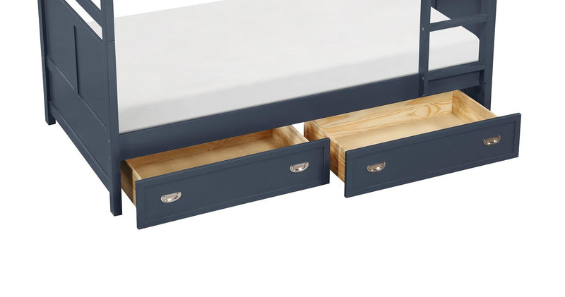 Ensemble 2 tiroirs gigognes Quinn pour lit ou lits superposés - bleu