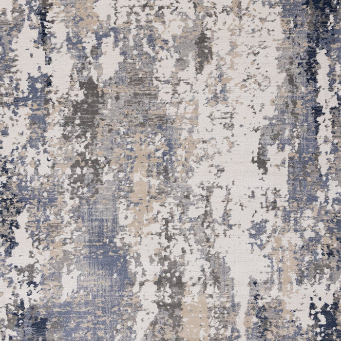 Carpette Lucas vieillie 6 pi 7 po x 9 pi 6 po - bleue