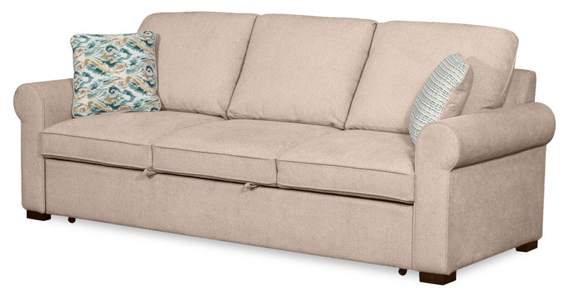 Sofa-lit Haven de Scott Living de 96 po en tissu de chenille avec pattes en bois - taupe