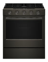 Cuisinière à gaz encastrée KitchenAid de 5,0 pi³ et de 30 po avec modes à convection - minerai noir - KSGS530SBE