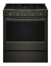  Cuisinière à gaz encastrée KitchenAid de 5,0 pi³ et de 30 po avec modes à convection - minerai noir - KSGS530SBE
