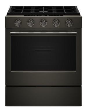 Cuisinière à gaz encastrée KitchenAid de 5,0 pi³ et de 30 po avec modes à convection - minerai noir - KSGS530SBE