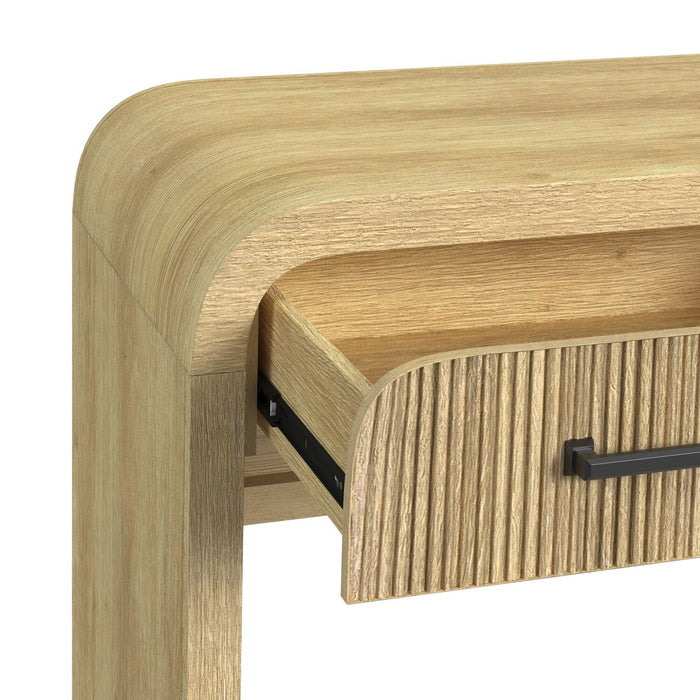 Table de salon moderne Scott Living Lenore de 59 po avec rangement - naturelle