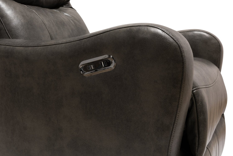 Fauteuil coulissant à inclinaison électrique Ellis de 32 po en similicuir - gris 