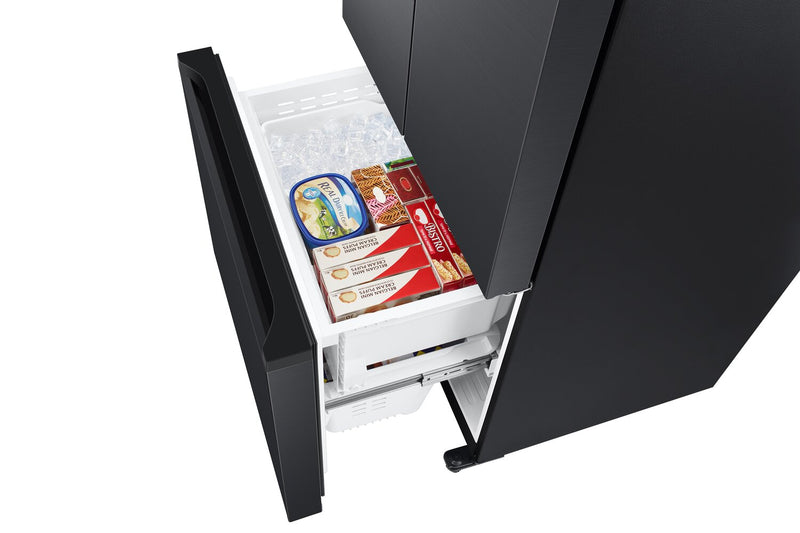 Réfrigérateur Samsung de 17,5 pi³ et de 33 po à portes françaises de profondeur Comptoir - noir caviar matté - RF18A5101MT/AA