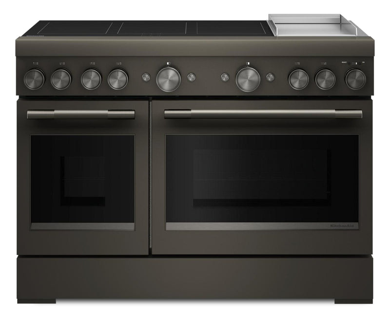Cuisinière à induction amovible KitchenAid de 6,3 pi³ avec plaque chauffante - minerai noir - KFID948SBE