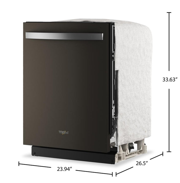 Lave-vaisselle encastré Whirlpool de 24 po, 47 dBA – acier inoxydable noir résistant aux traces de doigts - WDTS8024SV