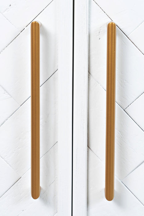 Armoire décorative Keena de 40 po en bois massif - blanche