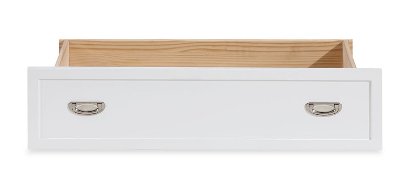 Ensemble 2 tiroirs gigognes Quinn pour lit ou lits superposés - blanc