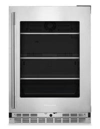  Réfrigérateur KitchenAid de 24 po sous le comptoir avec touches métalliques - acier inoxydable PrintShieldMC - KURR524SPS