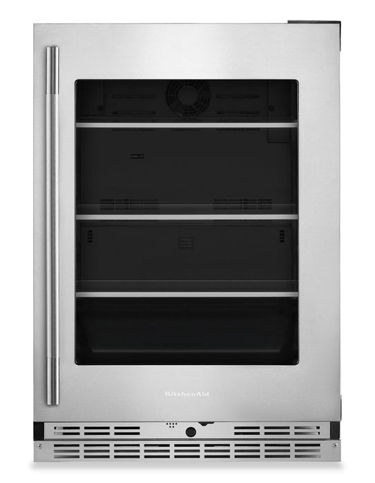 Réfrigérateur KitchenAid de 24 po sous le comptoir avec touches métalliques - acier inoxydable PrintShieldMC - KURR524SPS