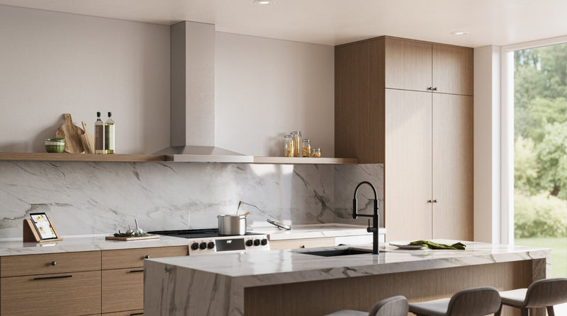 Hotte cheminée pyramidale Broan de 36 po avec technologie Code ReadyMC - EWS1366SS