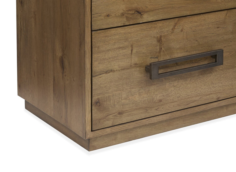 Commode verticale Henri de Scott Living de 38,2 po (L) x 50,3 po (H) à 5 tiroirs en bois pour la chambre à coucher - brune