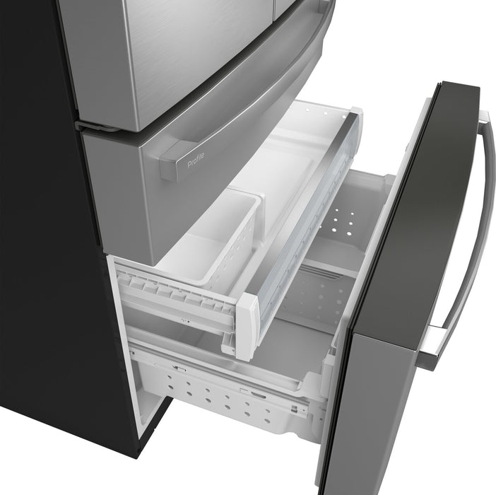 Réfrigérateur GE de 28,7 pi3 et de 36 po à portes françaises - acier inoxydable résistant aux traces de doigts - PGE29BYTFS