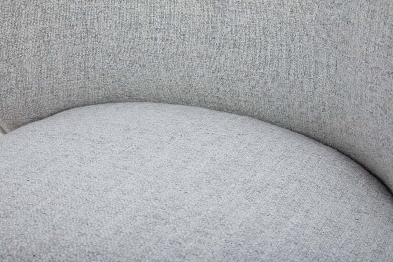 Chaise de salle à manger coulissante Zola en tissu de polyester - grise