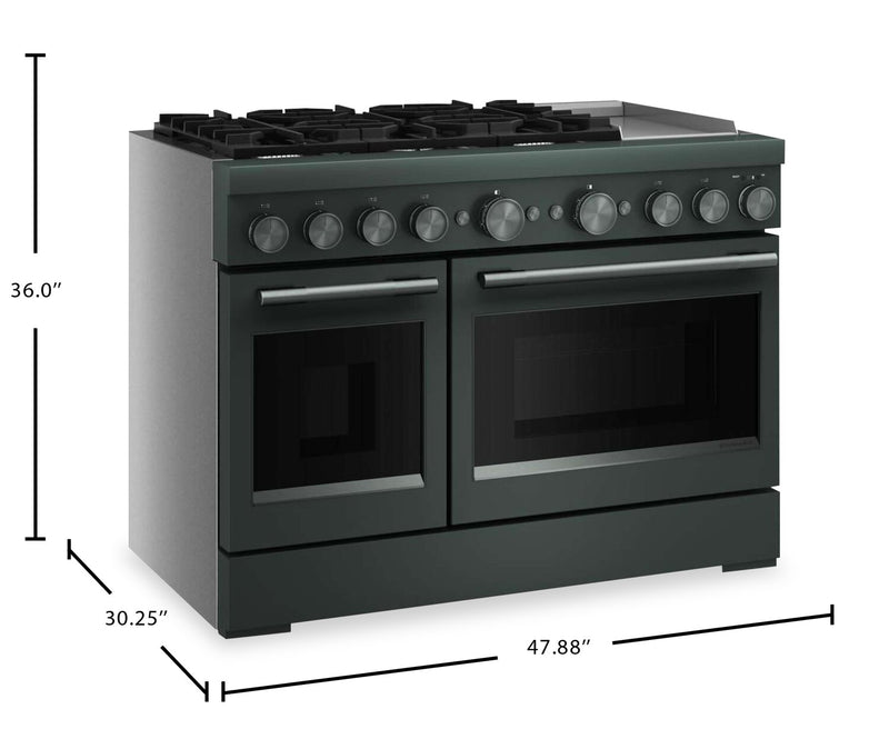 Cuisinière hybride KitchenAid de 6,3 pi³ à 6 brûleurs avec plaque chauffante - genièvre - KFDD948SJP