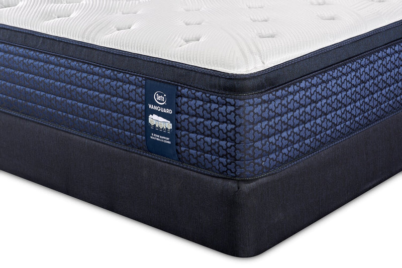 Ensemble matelas moyen à Euro-plateau Stonebridge Vanguard de Serta pour lit simple 