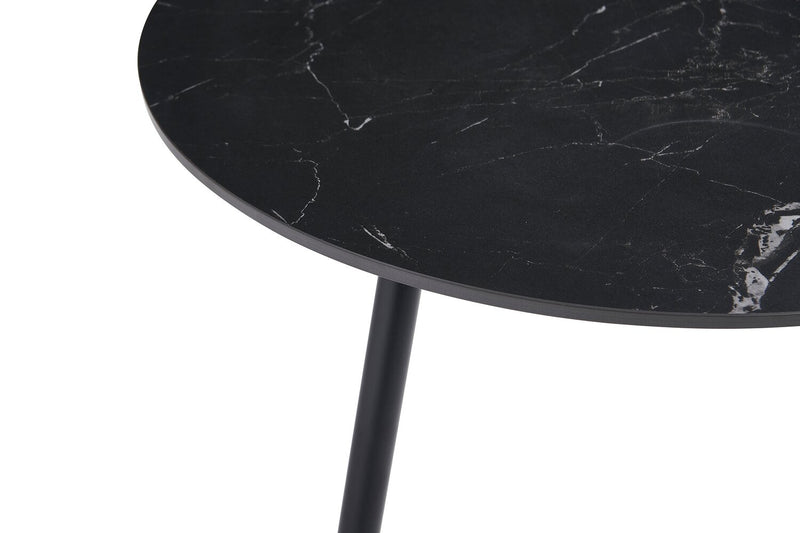 Ensemble 3 tables modernes Delancey de 31,5 po (table à café et 2 tables de bout) - noir