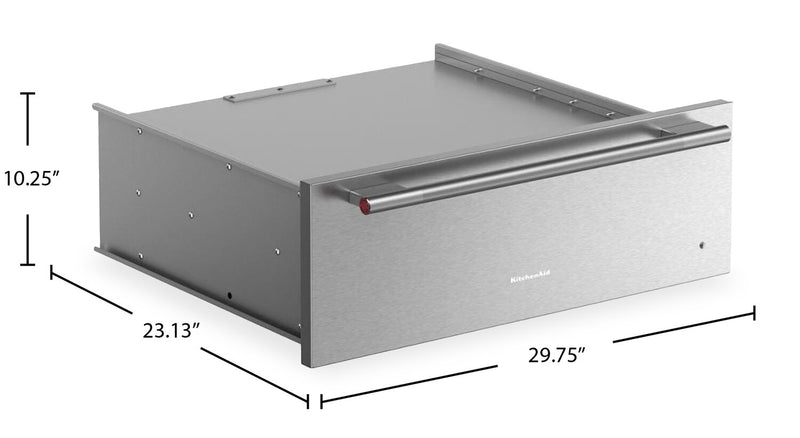 Tiroir-réchaud mijoteuse KitchenAid de 30 po - acier inoxydable PrintShieldMC - KWES730SPS