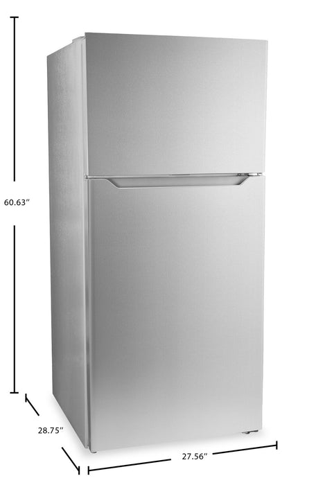 Réfrigérateur Danby de format appartement de 14,2 pi3 et de 27,56 po à congélateur supérieur - acier inoxydable - DFF142E1SSDB 