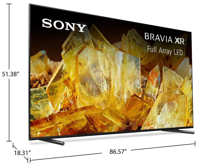 Téléviseur DEL BRAVIA XR Sony X90L 4K de 98 po avec HDR et matrice complète Google TVMC