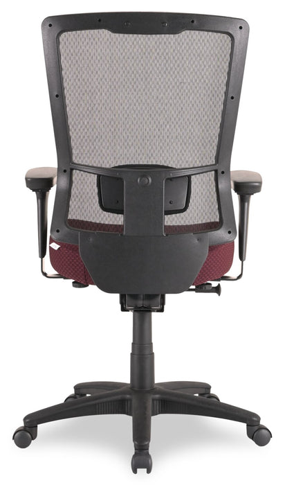Chaise de bureau Remy de Tempur-Pedic de 26,8 po - bourgogne avec dossier à mailles