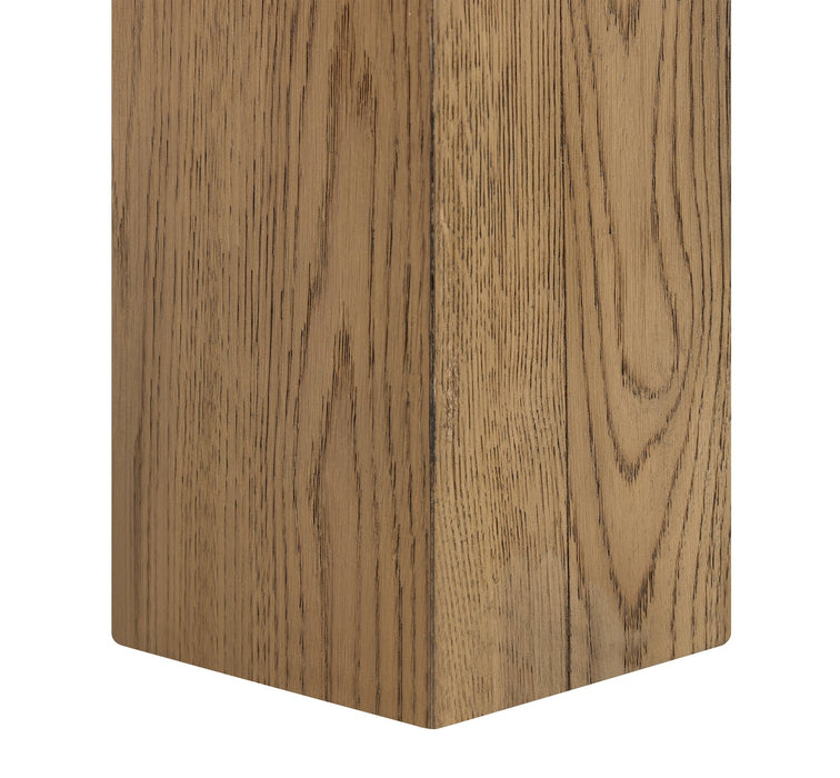 Table de salle à manger Lotus de 82 po (L) en bois - naturelle