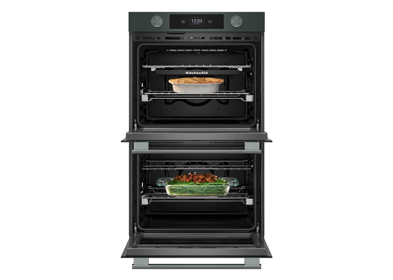 Four mural double intelligent électrique KitchenAid de 30 po avec caméra de cuisson intelligente - Genièvre - KOED930SJP