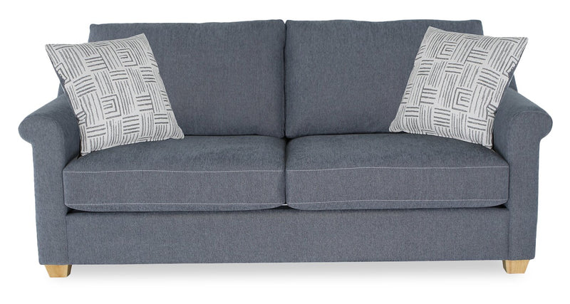 Sofa contemporain Finesse de 81 po en tissu de chenille - mousse de silex