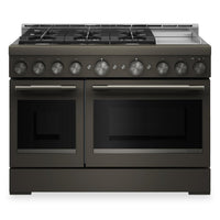  Cuisinière à gaz KitchenAid de 6,3 pi³ de style commercial à 6 brûleurs - minerai noir - KFGD948SBE