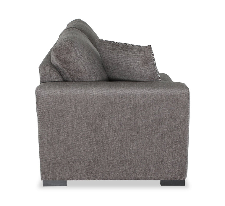 Sofa-lit sectionnel enveloppant de droite Legend 2 pièces fabriqué au Canada en tissu de chenille - brun étain