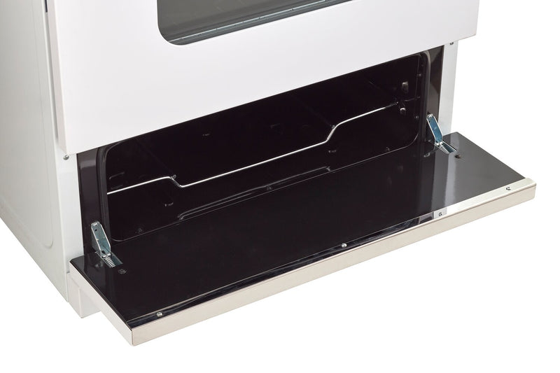 Cuisinière à gaz propane Classic Rétro hors réseau par Unique de 30 po et de 3,9 pi3 - blanc guimauve - UGP-30CR OF2 W