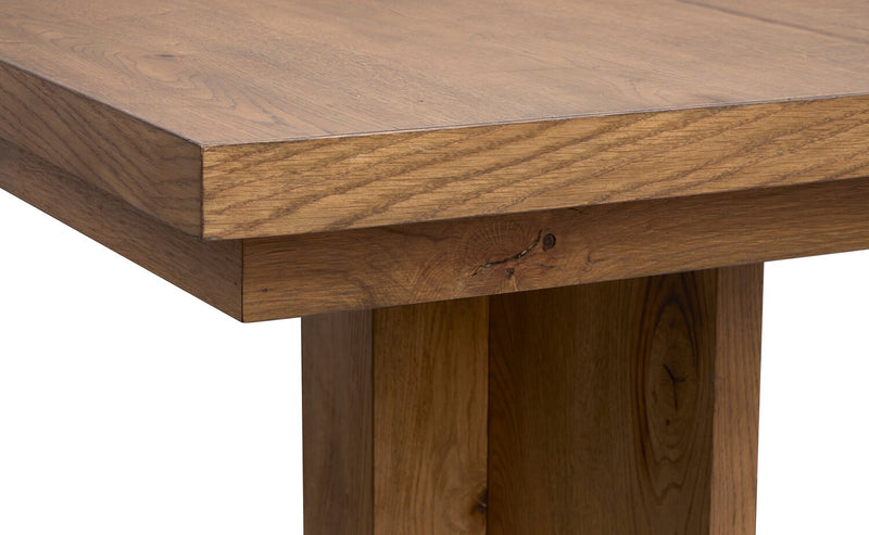 Table de salle à manger Henri de Scott Living de 66 po à 84 po (L) en bois avec rallonge et base à tréteaux - brune