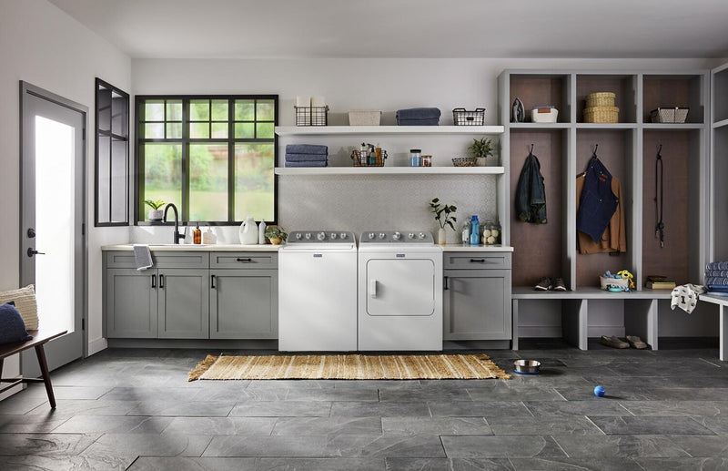 Laveuse à chargement par le haut de 5,4 pi³ et sécheuse électrique Animal Pet Pro de 7,0 pi³ de Maytag - blanches - MATL56WW