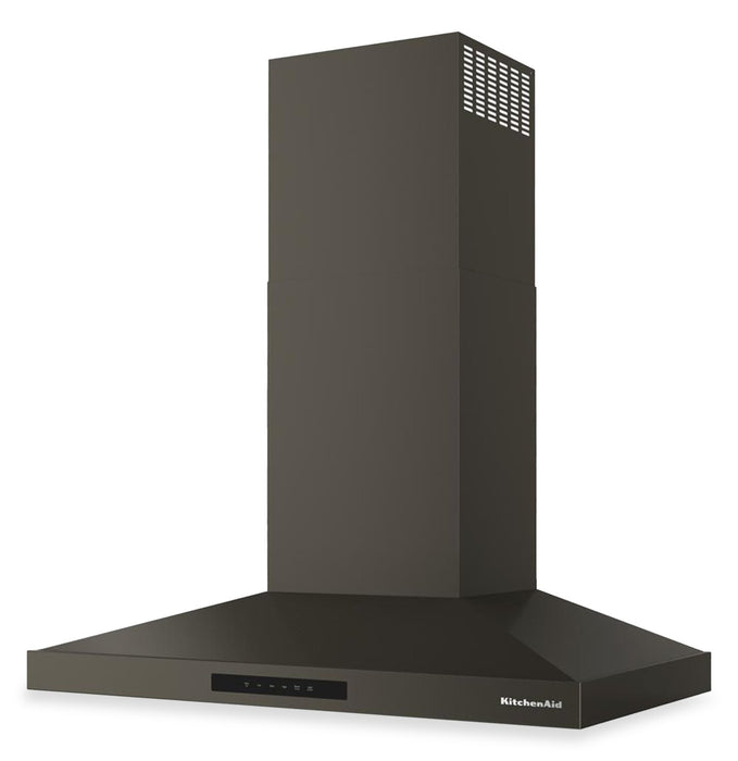 Hotte de cuisinière murale KitchenAid de 36 po de style auvent à 4 vitesses - minerai noir - KVWC736SBE