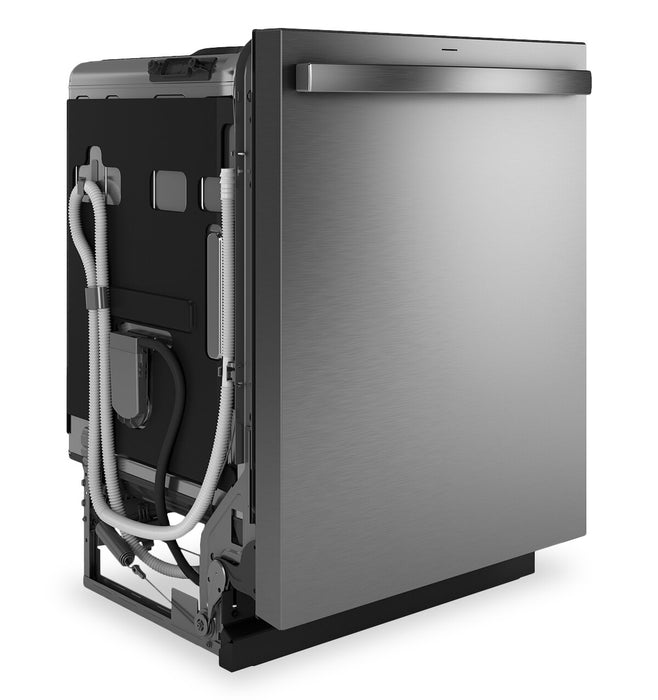 Lave-vaisselle GE de 24 po et de 45 dBA avec commandes sur le dessus - acier inoxydable résistant aux traces de doigts - PDT705SYWFS