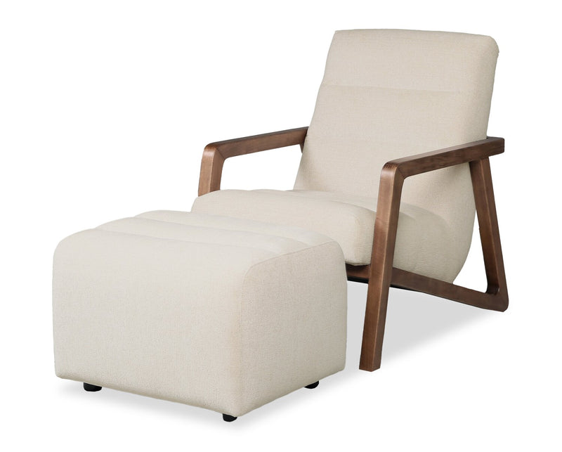 Fauteuil d’appoint Cove de 28 po en tissu de chenille - lin
