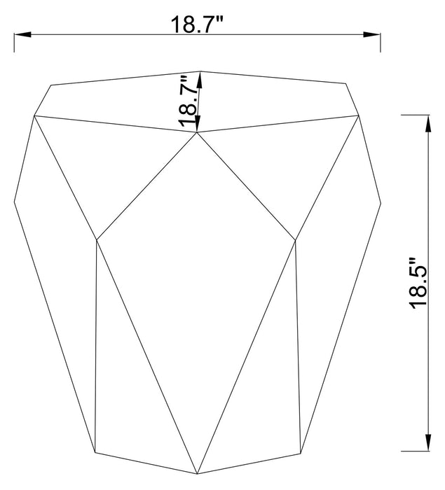Table de bout moderne Dawson de 19 po - noire
