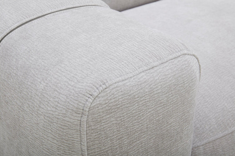 Sofa sectionnel de droite à inclinaison électrique Presidio 6 pièces - poudre