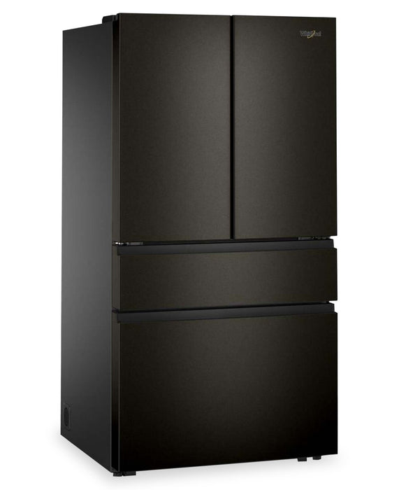 Réfrigérateur Whirlpool de 30 pi3 et de 36 po à portes françaises - acier inoxydable noir résistant aux traces de doigts - WRMF3336SV