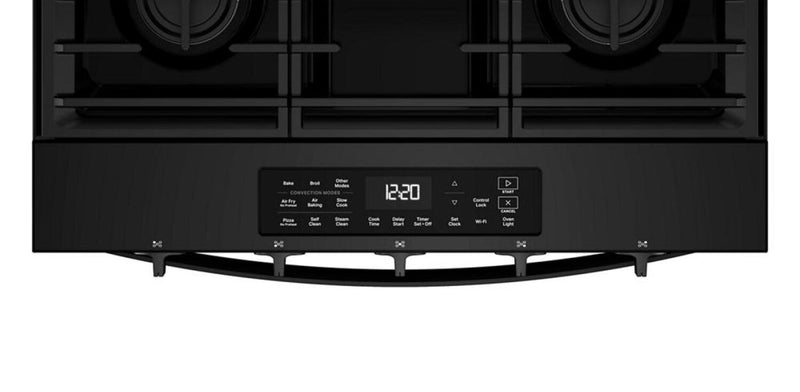 Cuisinière à gaz Whirlpool de 5 pi³ et de 30 po avec cuisson à air - noire - WSGS5030SB