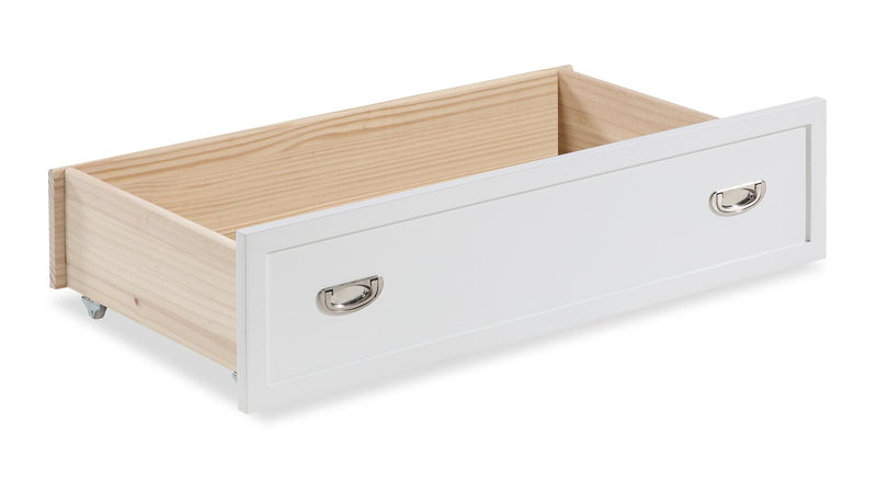 Ensemble 2 tiroirs gigognes Quinn pour lit ou lits superposés - blanc