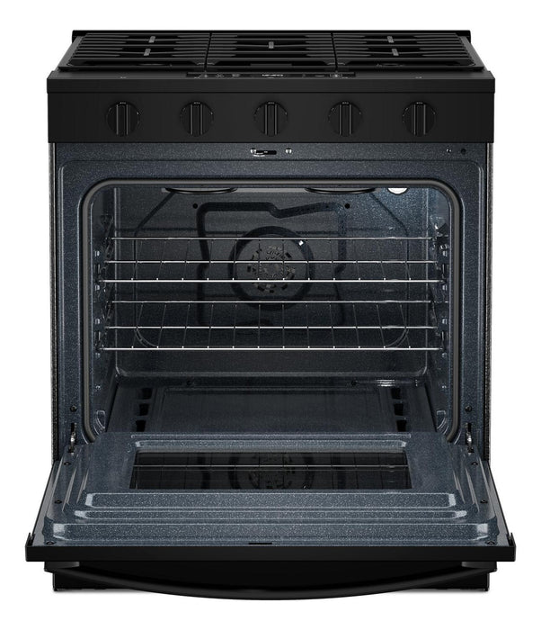 Cuisinière à gaz Whirlpool de 5 pi³ et de 30 po avec cuisson à air - noire - WSGS5030SB