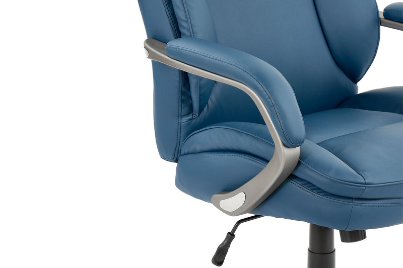 Chaise de bureau ergonomique réglable Palisade de Sealy PosturepedicMD de 28 po - bleue