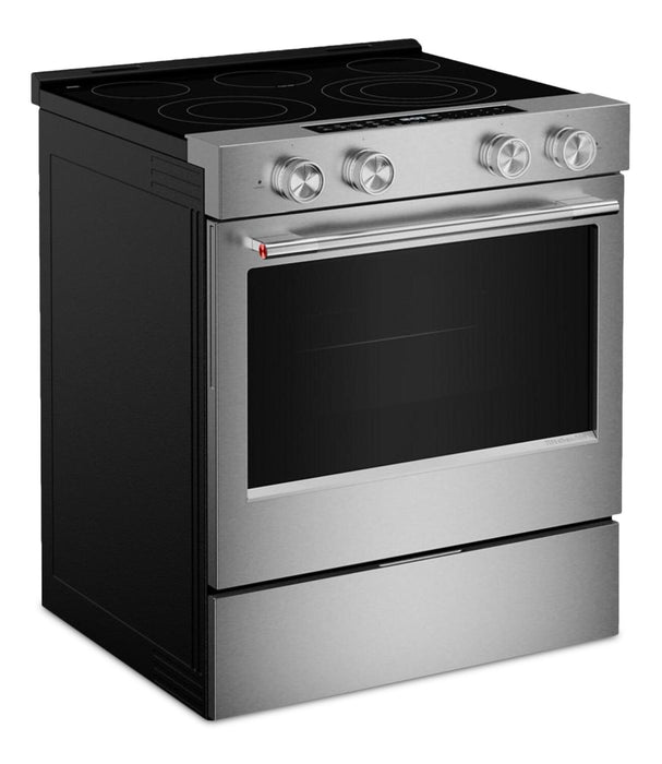 Cuisinière intelligente électrique encastrée KitchenAid de 5,3 pi3 et de 30 po avec modes à convection - YKSES330SPS 