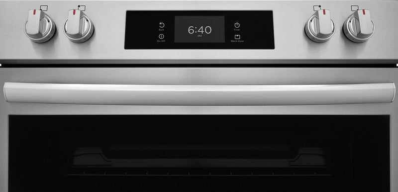Cuisinière électrique Frigidaire Gallery de 6,2 pi³ avec pizza cuite sur pierre - acier inoxydable Smudge-ProofMD - GCFE307CBF 