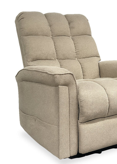 Fauteuil basculeur à inclinaison électrique Linton de 35.5 po en tissu d’apparence lin - champignon 