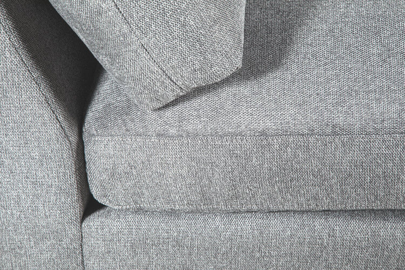 Sofa sectionnel modulaire Evolve de Scott Living 4 pièces en tissu d’apparence lin avec coussins en duvet et plumes - gris