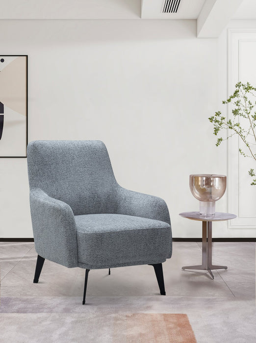 Fauteuil d’appoint Monroe de 29 po en tissu avec pattes en métal - gris