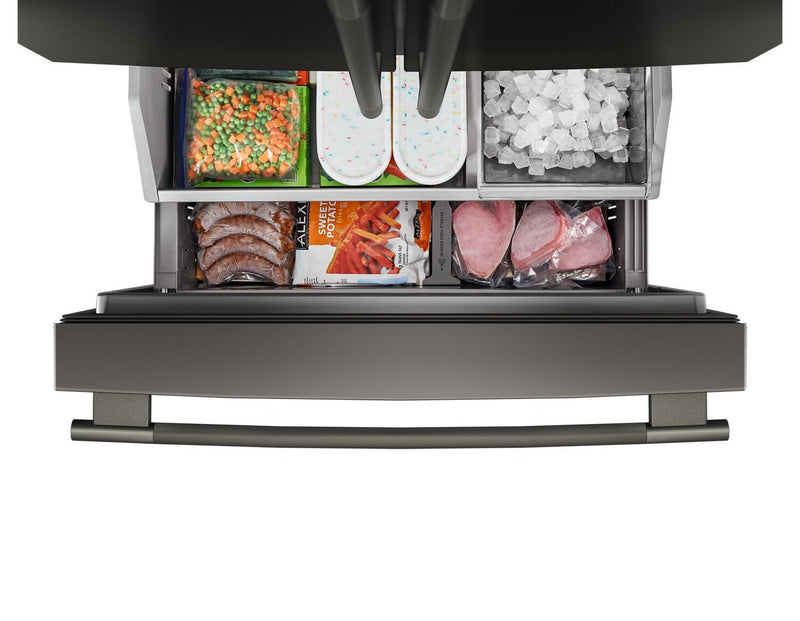 Réfrigérateur KitchenAid de 36 po et de 24 pi3 de profondeur comptoir à portes françaises - minerai noir - KRFC236SBE
